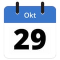 Calendar Icon Oct 29 DE
