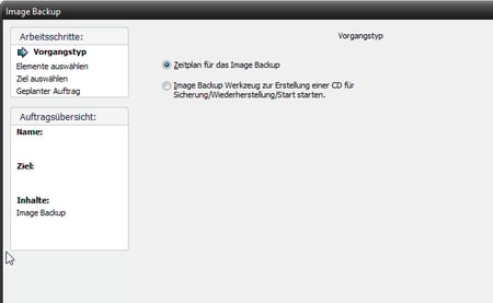 Image Backup Zeitplan