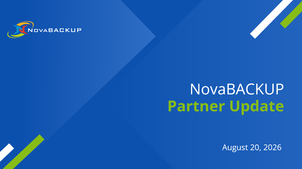 NovaBACKUP Partner Update 3. Quartal 2026